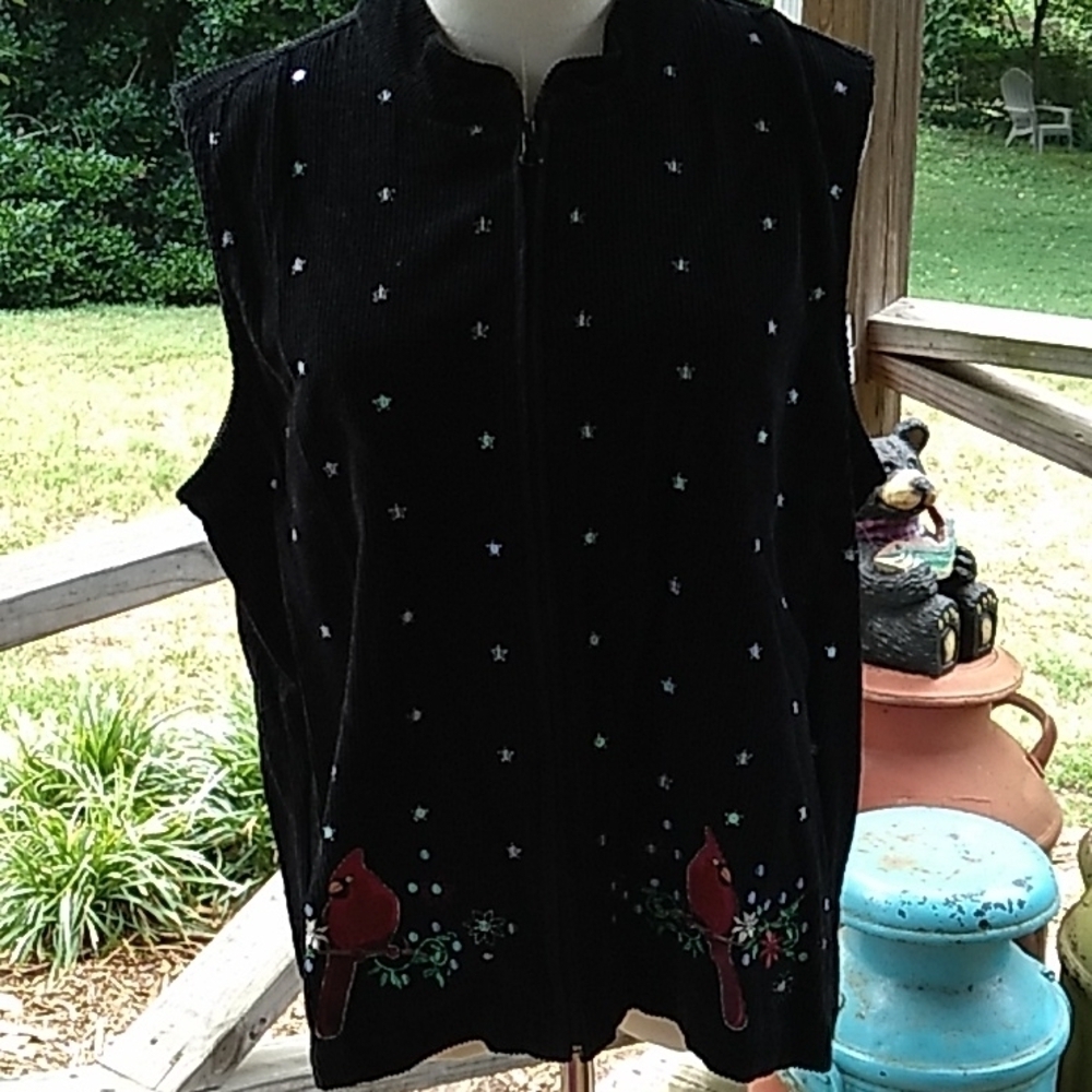 Baxter & Wells Petite XL Christmas 🎄 Cardinals sewtaer vest
